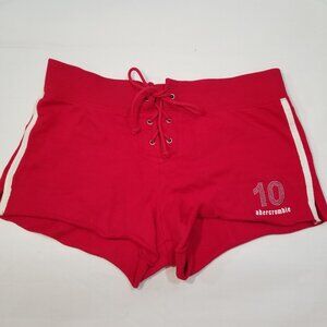 Abercrombie brand short shorts in red, size M